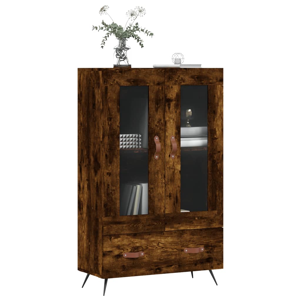 Highboard Smoked Oak 69.5x31x115 cm Engineered Wood