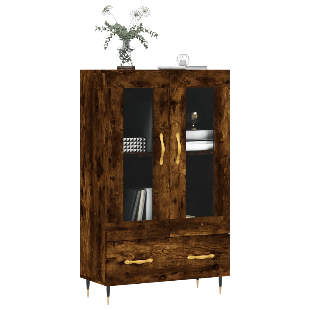 Highboard Smoked Oak 69.5x31x115 cm Engineered Wood