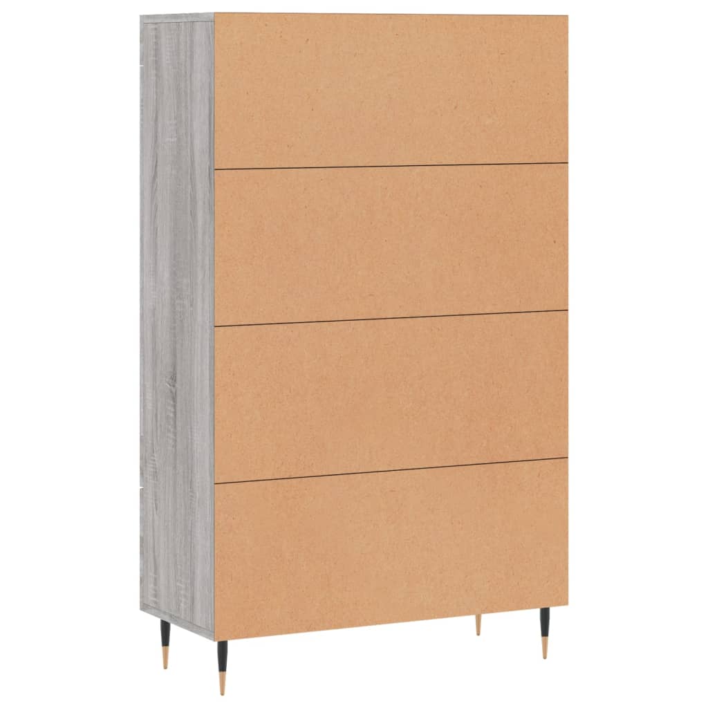 Highboard Grey Sonoma 69.5x31x115 cm Engineered Wood