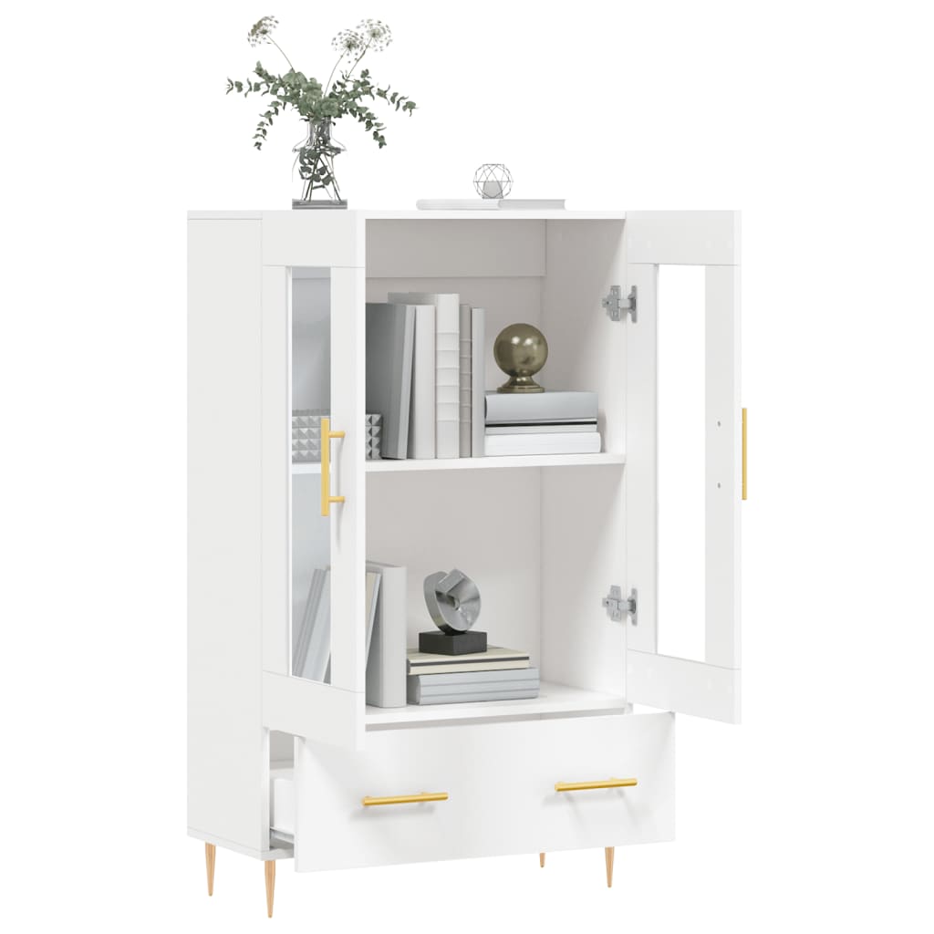 Highboard White 69.5x31x115 cm Engineered Wood