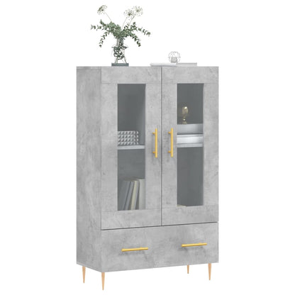 Highboard Concrete Grey 69.5x31x115 cm Engineered Wood