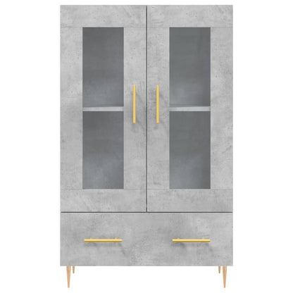 Highboard Concrete Grey 69.5x31x115 cm Engineered Wood