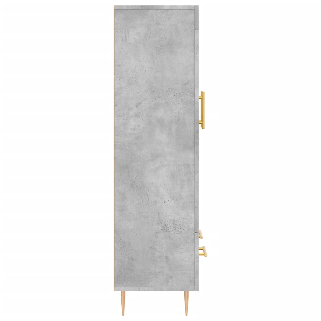 Highboard Concrete Grey 69.5x31x115 cm Engineered Wood