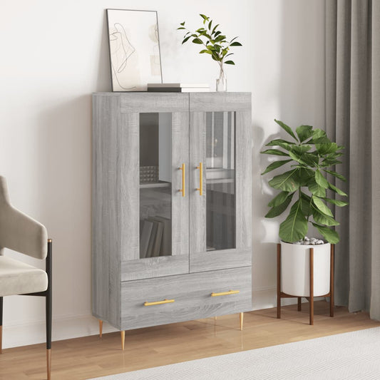Highboard Grey Sonoma 69.5x31x115 cm Engineered Wood