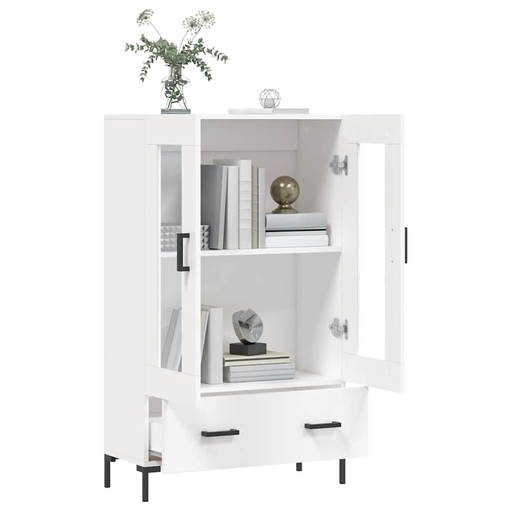 Highboard White 69.5x31x115 cm Engineered Wood