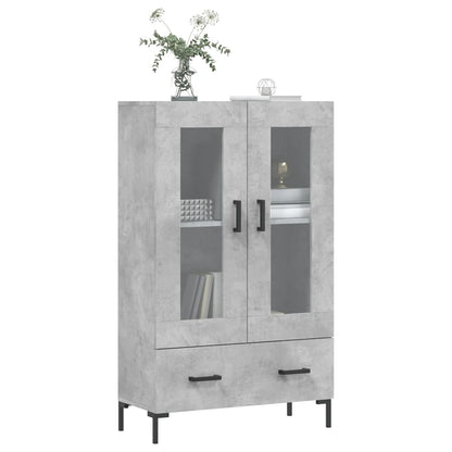 Highboard Concrete Grey 69.5x31x115 cm Engineered Wood