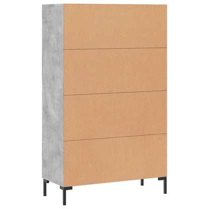 Highboard Concrete Grey 69.5x31x115 cm Engineered Wood
