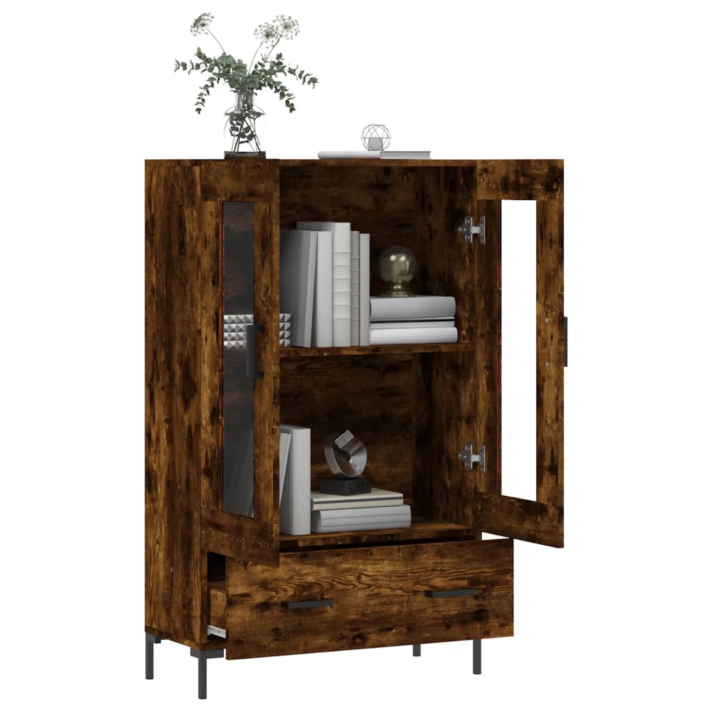 Highboard Smoked Oak 69.5x31x115 cm Engineered Wood