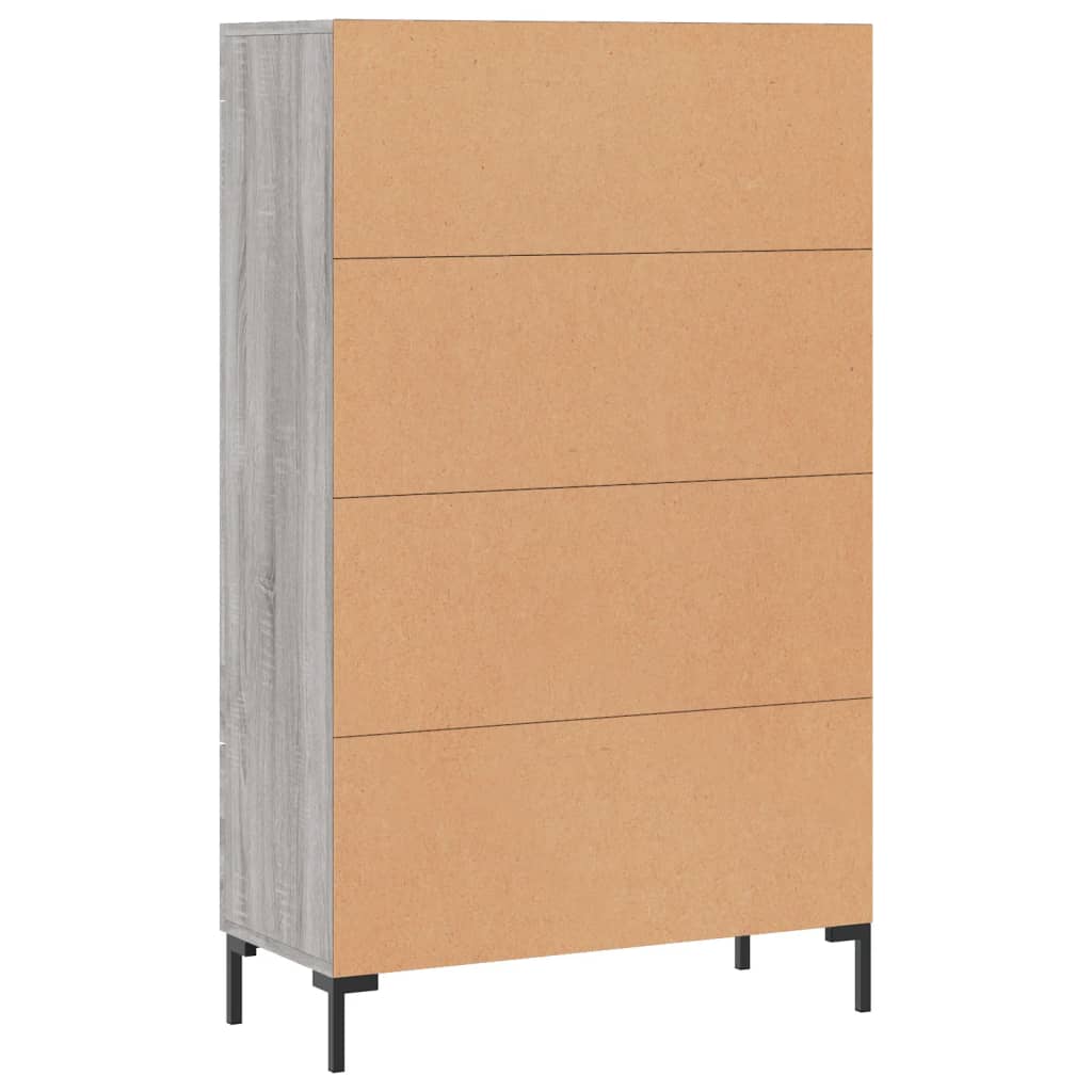 Highboard Grey Sonoma 69.5x31x115 cm Engineered Wood