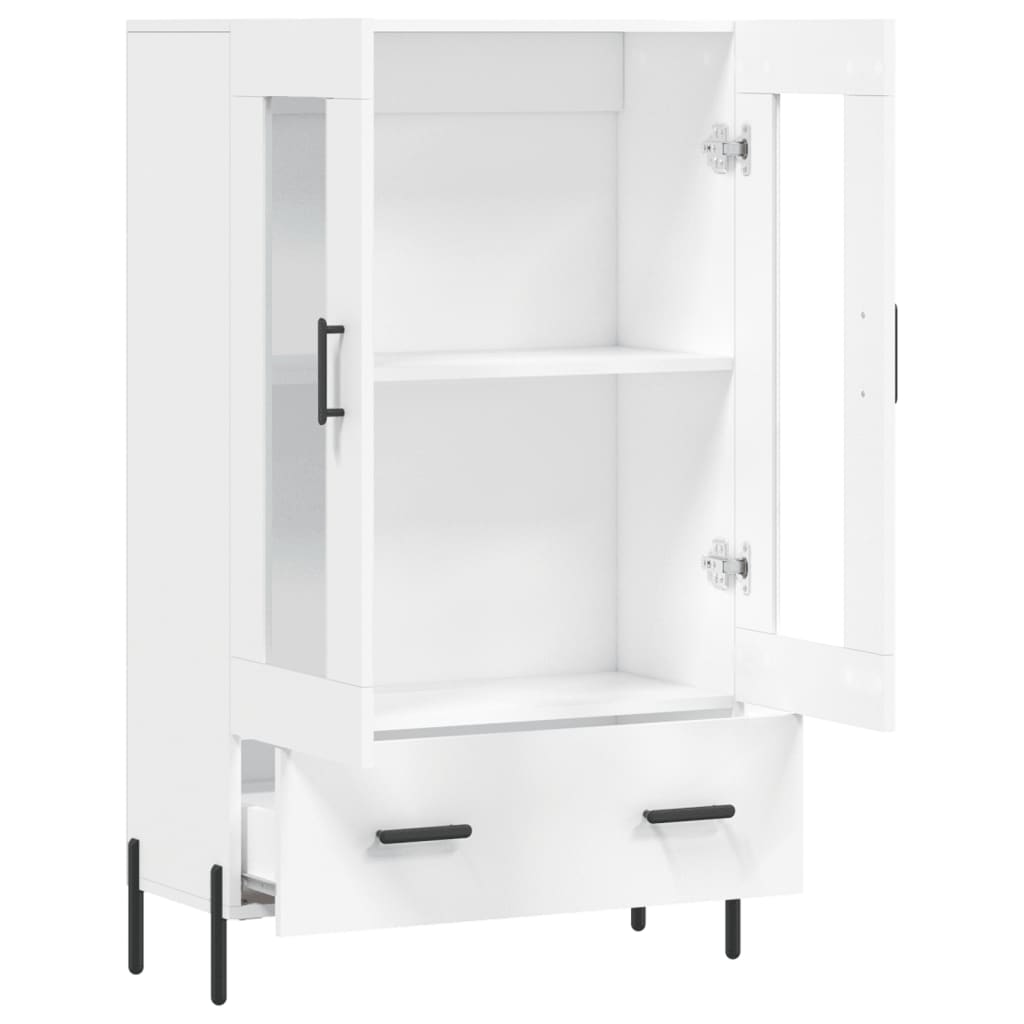 Highboard White 69.5x31x115 cm Engineered Wood