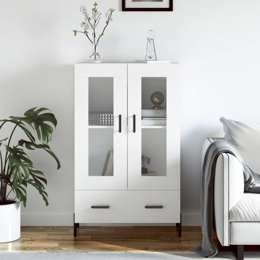 Highboard White 69.5x31x115 cm Engineered Wood