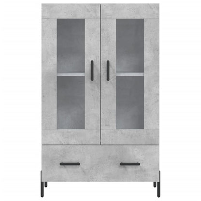 Highboard Concrete Grey 69.5x31x115 cm Engineered Wood