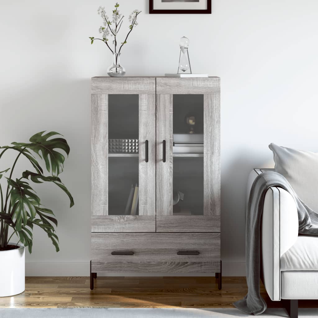 Highboard Grey Sonoma 69.5x31x115 cm Engineered Wood