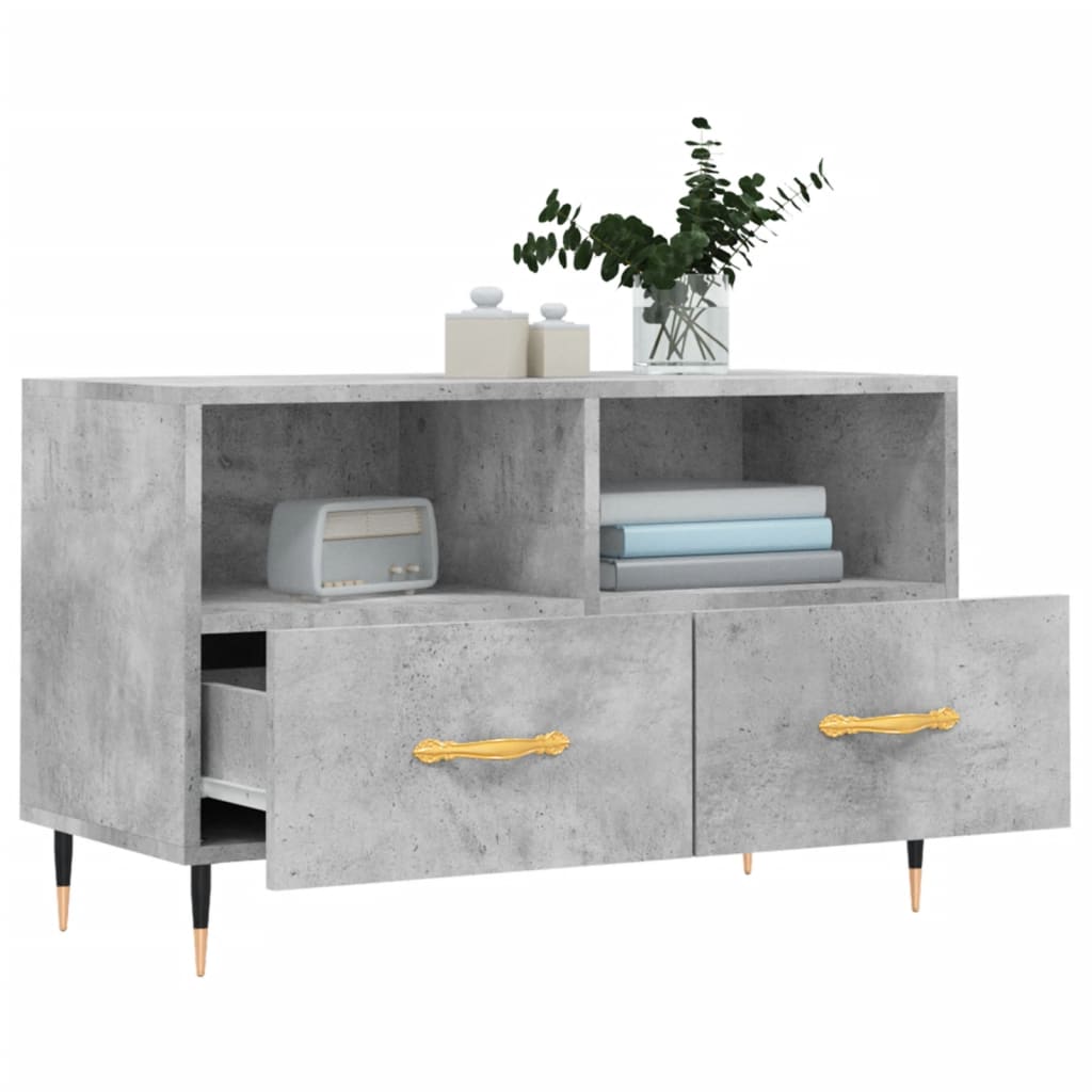 TV Cabinet | Concrete Grey | Engineered wood, Iron | Medium | TV Cabinet