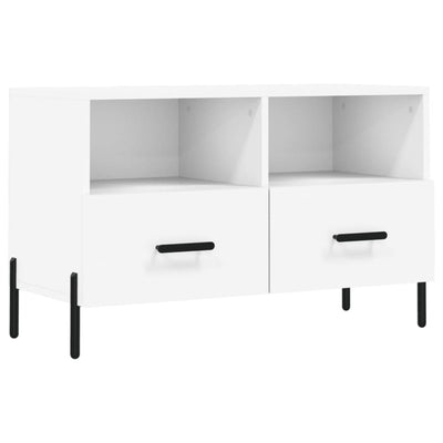 TV Cabinet White 80x36x50 cm Engineered Wood