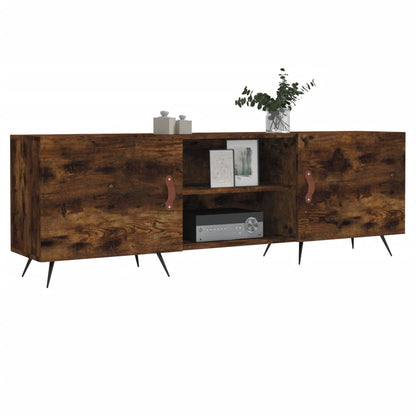 TV Cabinet Smoked Oak 150x30x50 cm Engineered Wood