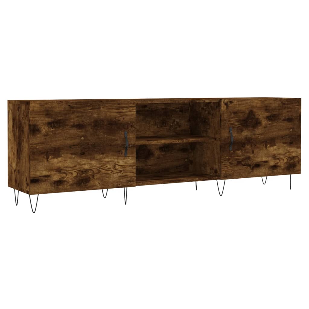 TV Cabinet Smoked Oak 150x30x50 cm Engineered Wood