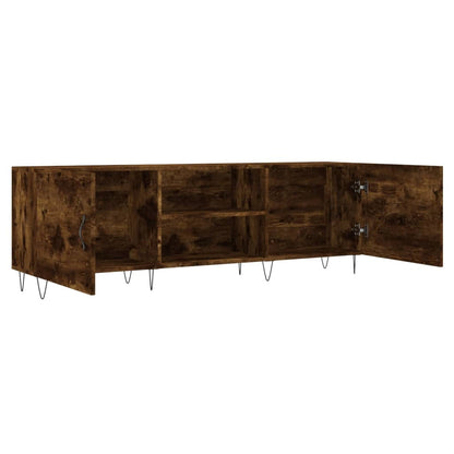 TV Cabinet Smoked Oak 150x30x50 cm Engineered Wood