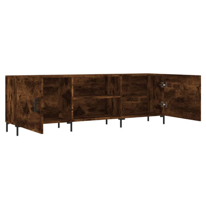TV Cabinet Smoked Oak 150x30x50 cm Engineered Wood