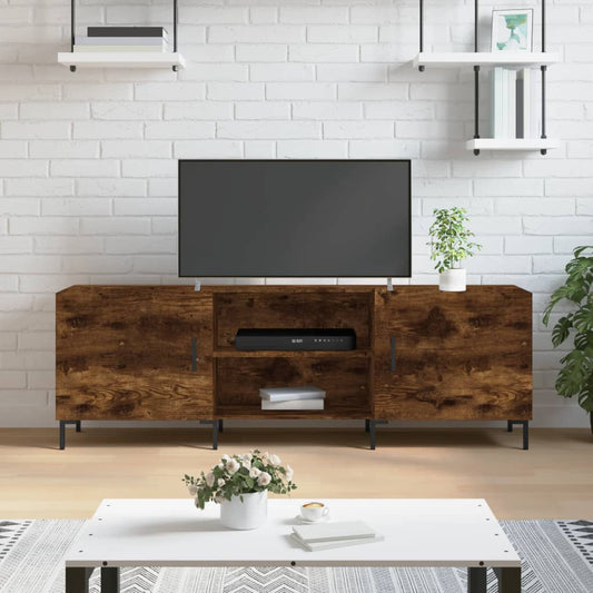 TV Cabinet | Smoked oak | Engineered wood, Iron | 150x30x50 cm