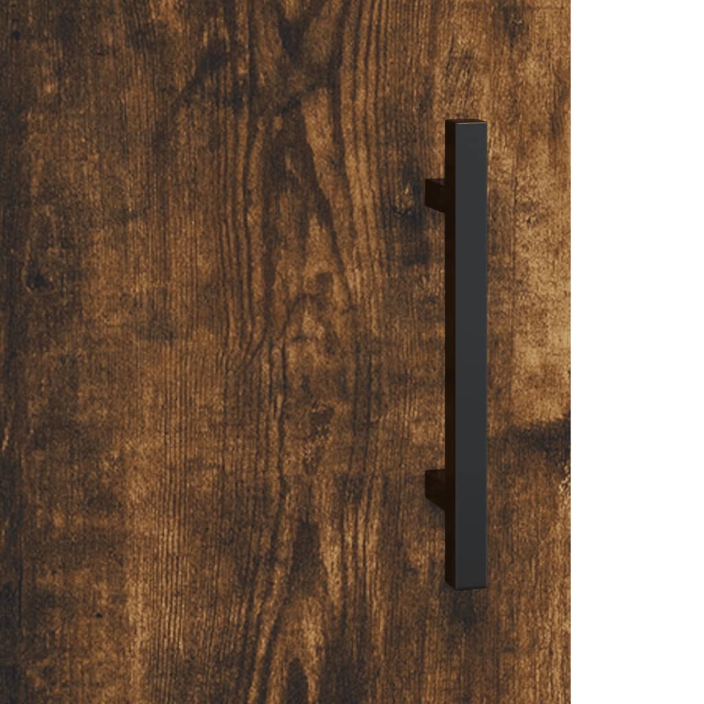TV Cabinet Smoked Oak 150x30x50 cm Engineered Wood