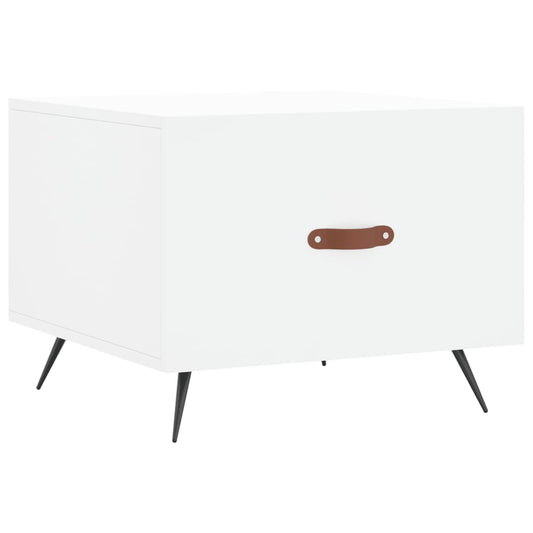 Coffee Table White 50x50x40 cm Engineered Wood