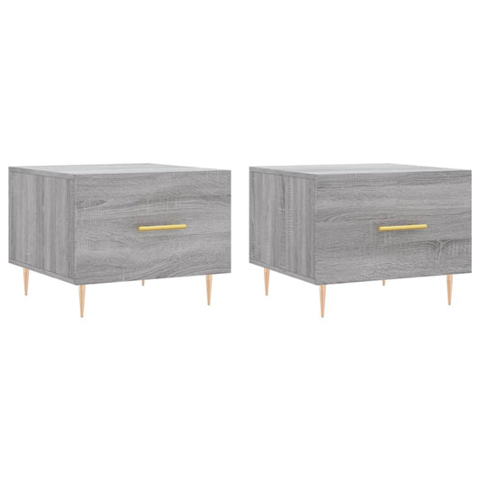 Coffee Tables 2 pcs Grey Sonoma 50x50x40 cm Engineered Wood