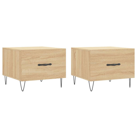 Coffee Tables 2 pcs Sonoma Oak 50x50x40 cm Engineered Wood