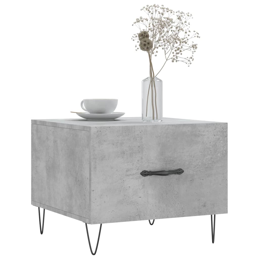 Coffee Tables 2 pcs Concrete Grey 50x50x40 cm Engineered Wood