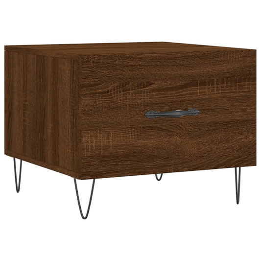Coffee Table Brown Oak 50x50x40 cm Engineered Wood