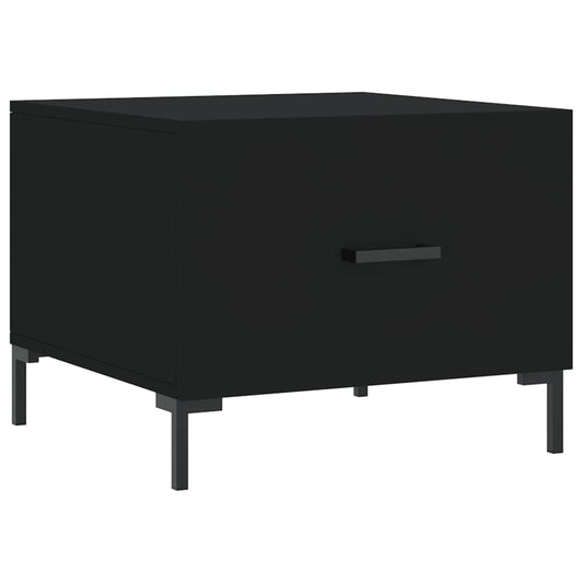 Coffee Table Black 50x50x40 cm Engineered Wood