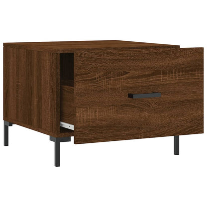 Coffee Table Brown Oak 50x50x40 cm Engineered Wood