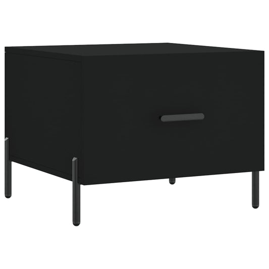 Coffee Table Black 50x50x40 cm Engineered Wood