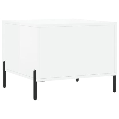 Coffee Tables 2pcs High Gloss White 50x50x40 cm Engineered Wood