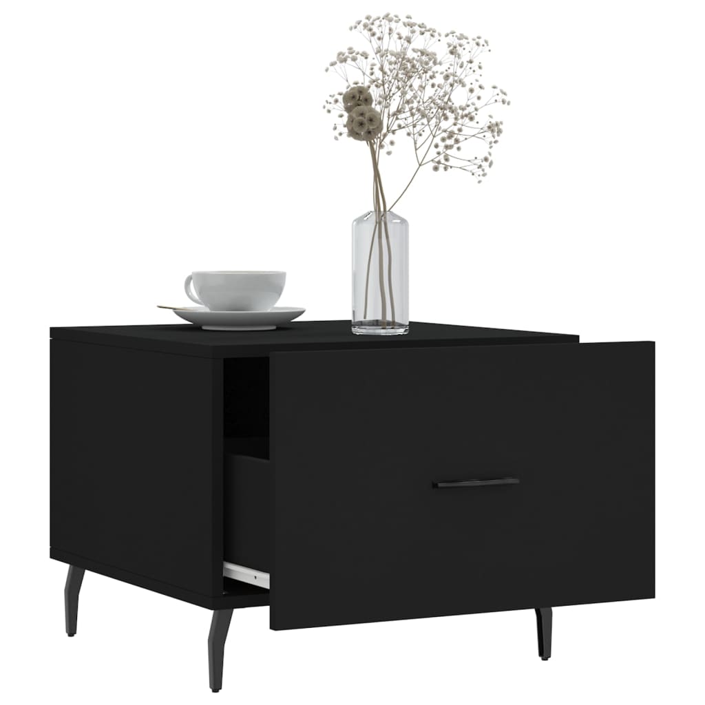 Coffee Tables 2 pcs Black 50x50x40 cm Engineered Wood