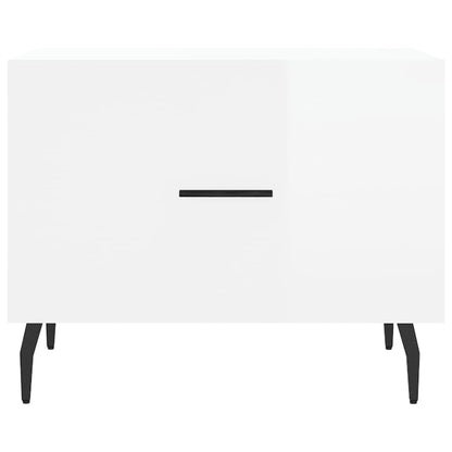 Coffee Tables 2pcs High Gloss White 50x50x40 cm Engineered Wood