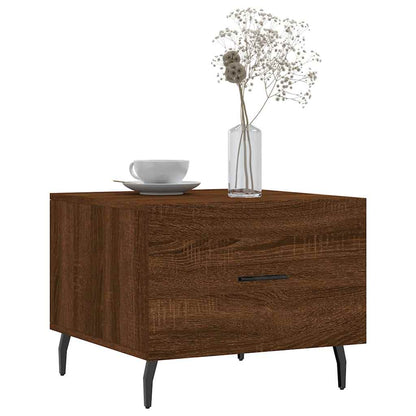 Coffee Table Brown Oak 50x50x40 cm Engineered Wood