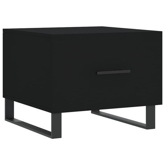 Coffee Table Black 50x50x40 cm Engineered Wood