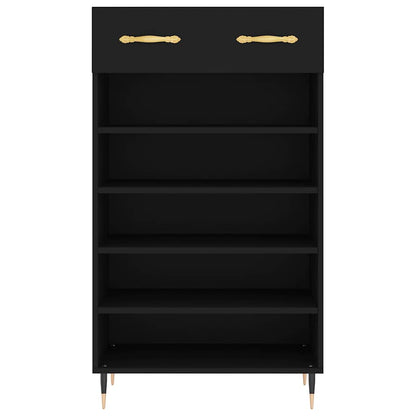 Shoe Cabinet Black 60x35x105 cm Engineered Wood