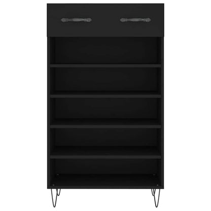 Shoe Cabinet Black 60x35x105 cm Engineered Wood