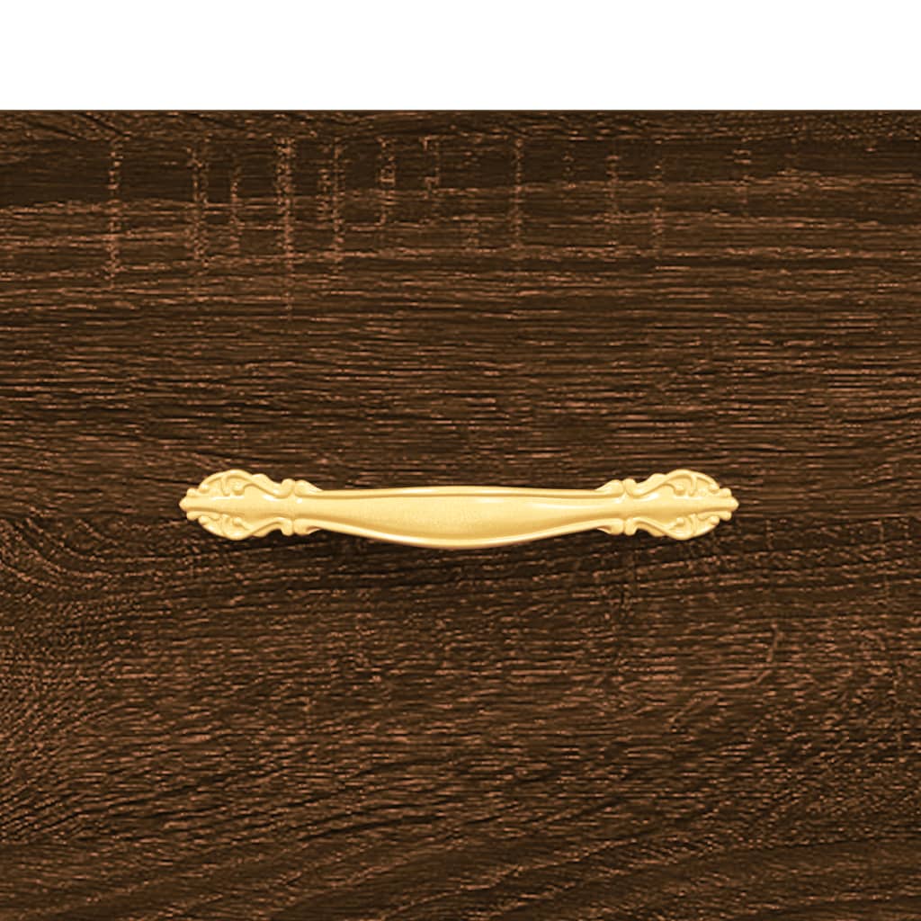 Shoe Cabinet Brown Oak 30x35x105 cm Engineered Wood