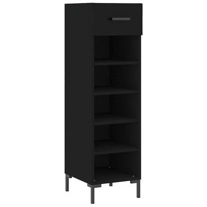 Shoe Cabinet | Black | Engineered wood | 30 cm x 35 cm x 105 cm