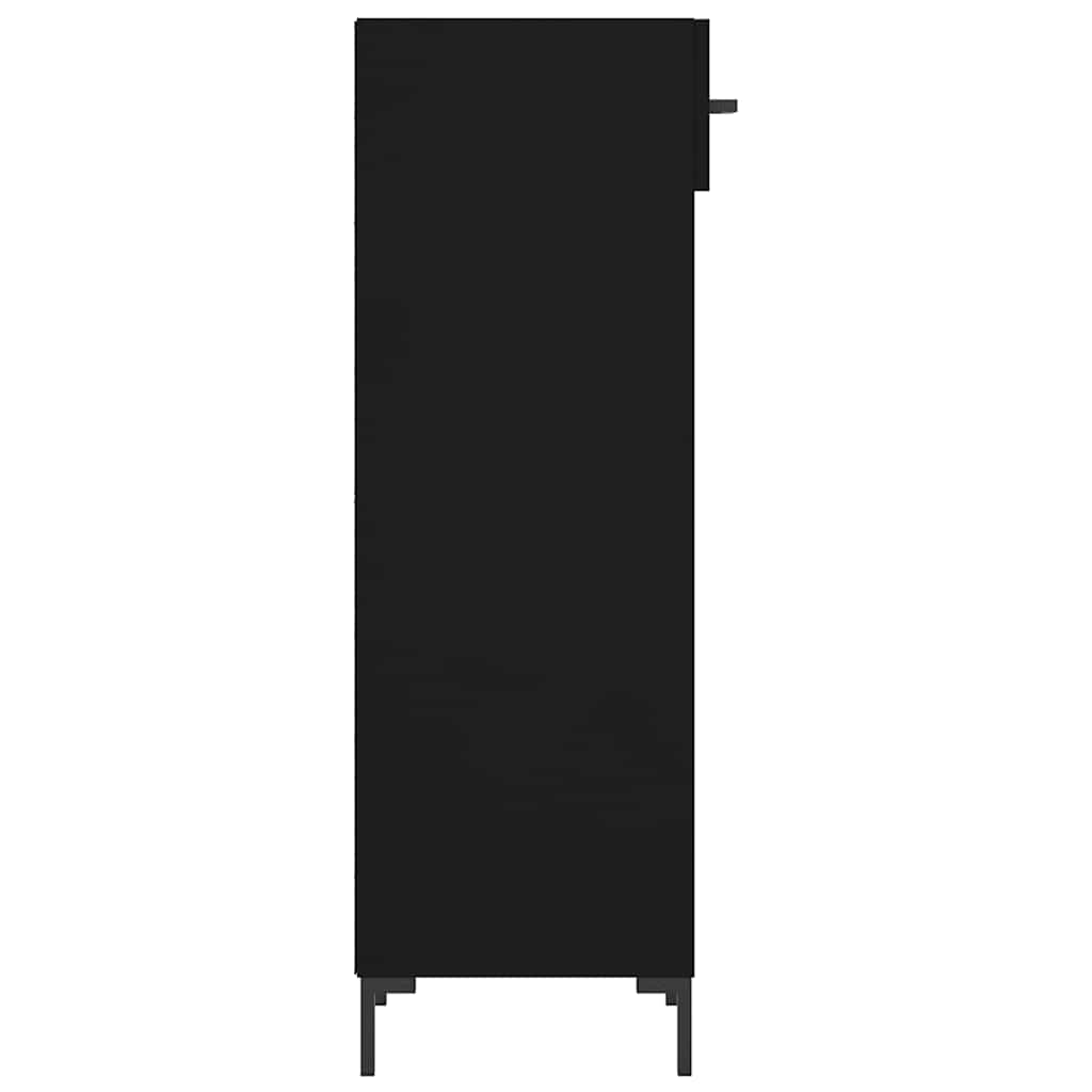 Shoe Cabinet | Black | Engineered wood | 30 cm x 35 cm x 105 cm