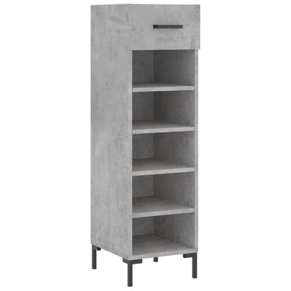 Shoe Cabinet Concrete Grey 30x35x105 cm Engineered Wood