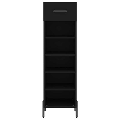 Shoe Cabinet Black 30x35x105 cm Engineered Wood