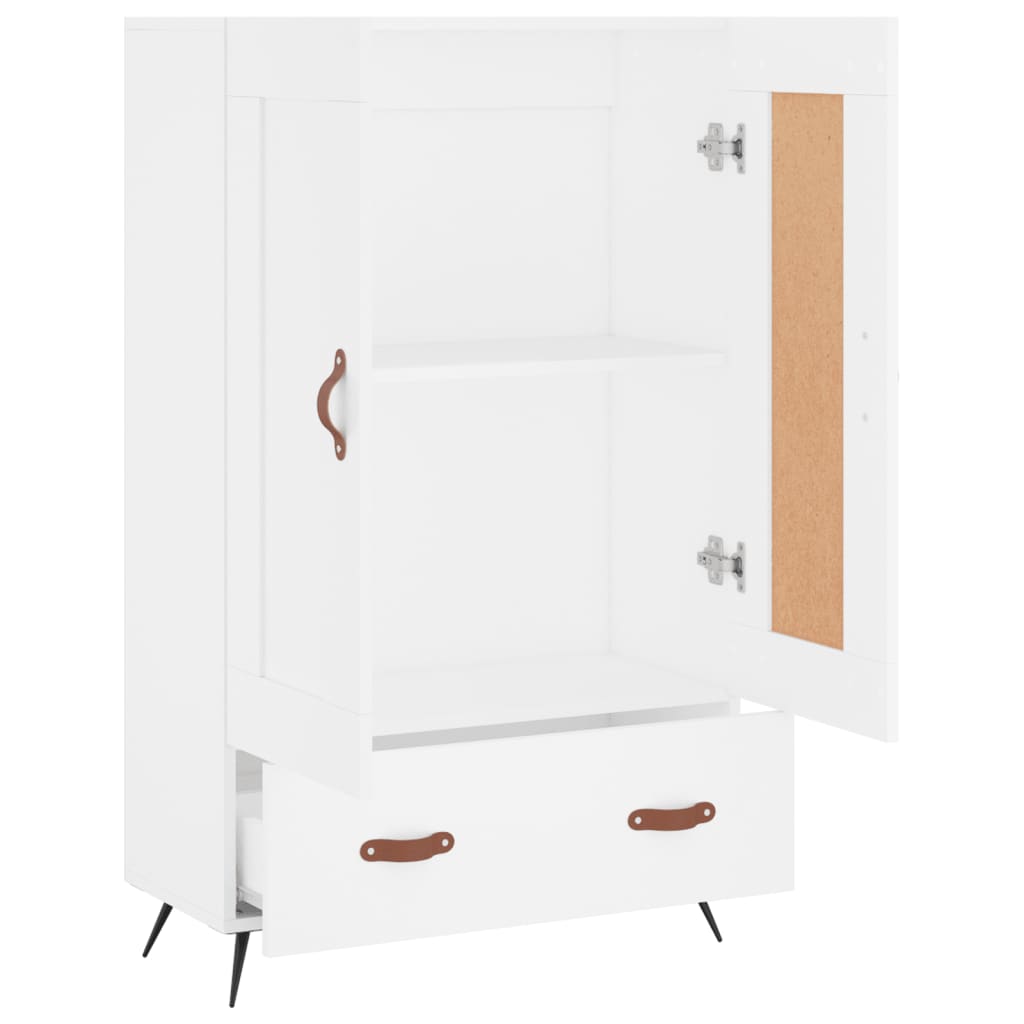 Highboard White 69.5x31x115 cm Engineered Wood