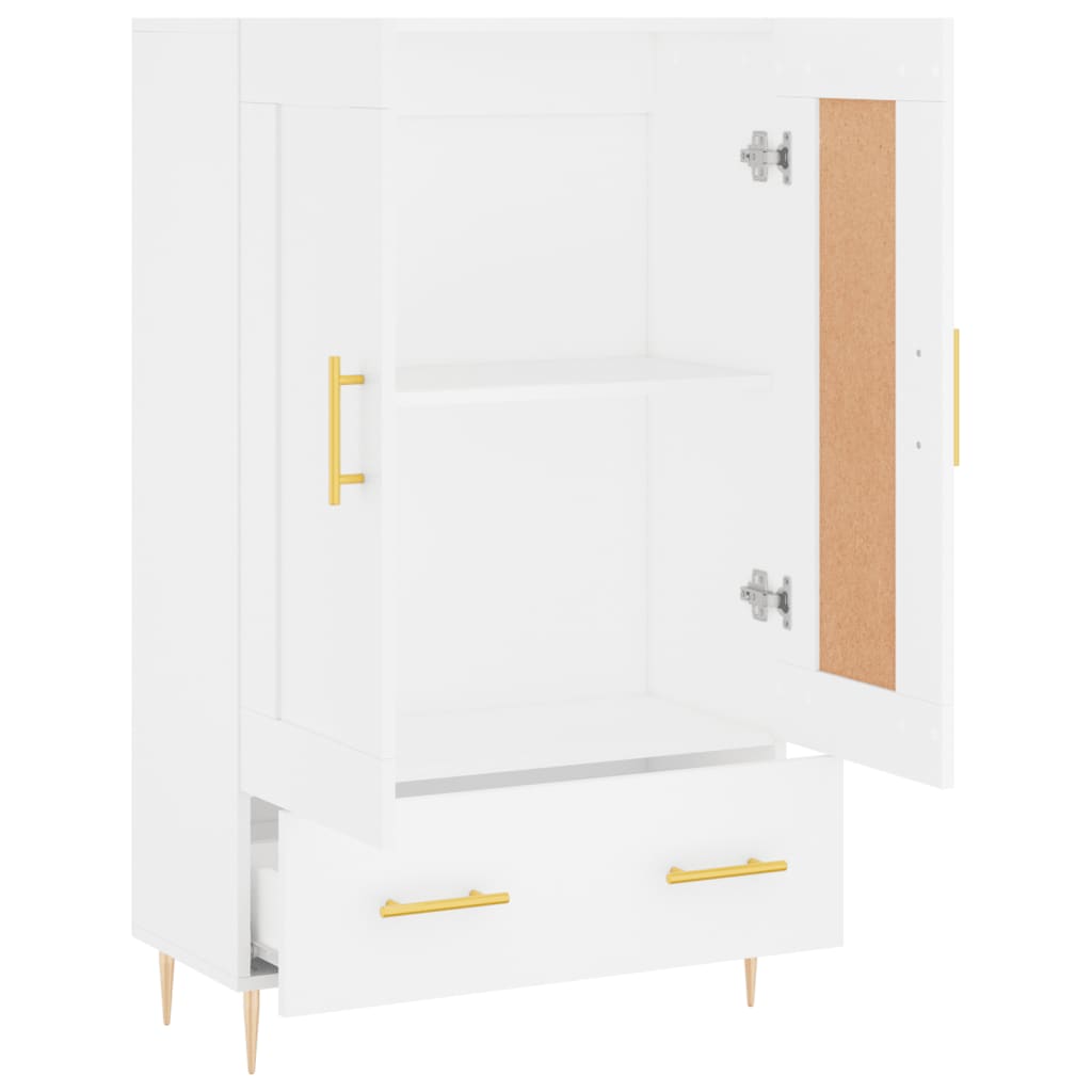 Highboard White 69.5x31x115 cm Engineered Wood