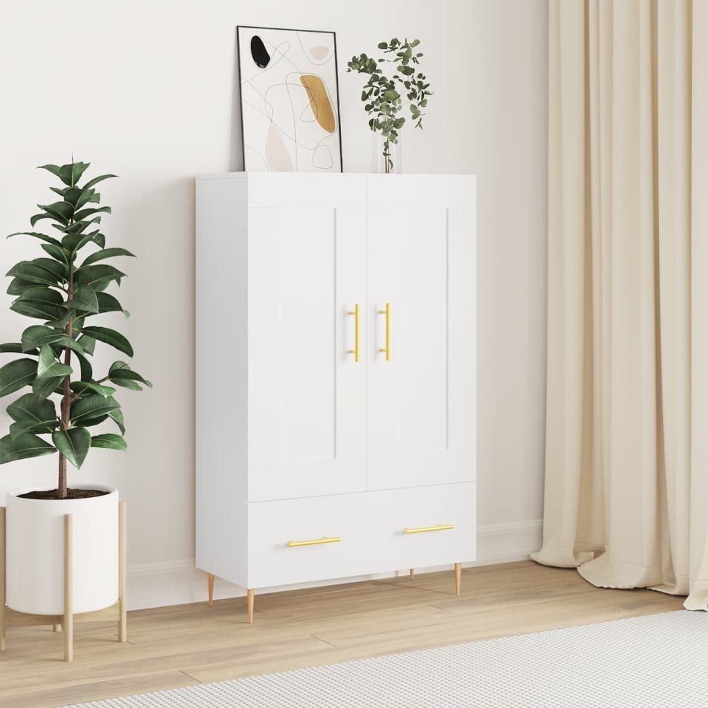 Highboard White 69.5x31x115 cm Engineered Wood
