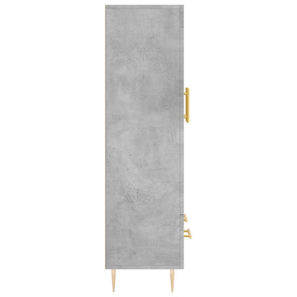 Highboard Concrete Grey 69.5x31x115 cm Engineered Wood