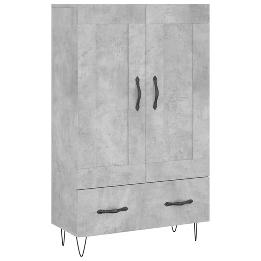 Highboard Concrete Grey 69.5x31x115 cm Engineered Wood